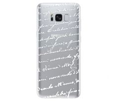 Odolné silikonové pouzdro iSaprio - Handwriting 01 - white - Samsung Galaxy S8