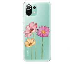 Odolné silikonové pouzdro iSaprio - Three Flowers - Xiaomi Mi 11 Lite