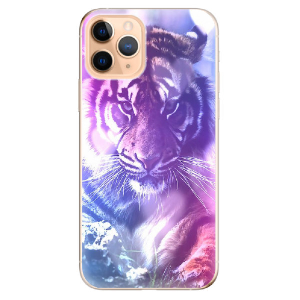 Odolné silikonové pouzdro iSaprio - Purple Tiger - iPhone 11 Pro