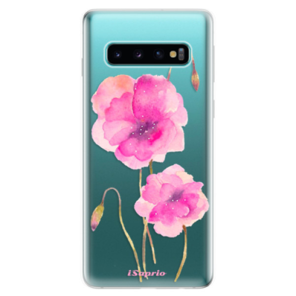 Odolné silikonové pouzdro iSaprio - Poppies 02 - Samsung Galaxy S10