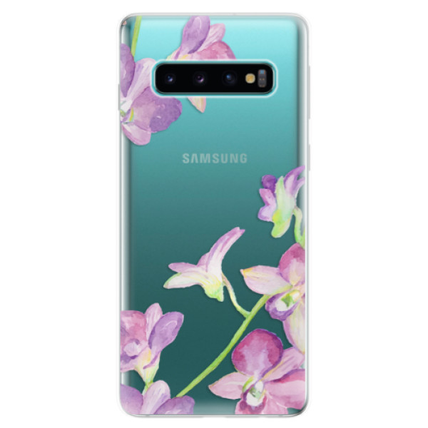 Odolné silikonové pouzdro iSaprio - Purple Orchid - Samsung Galaxy S10