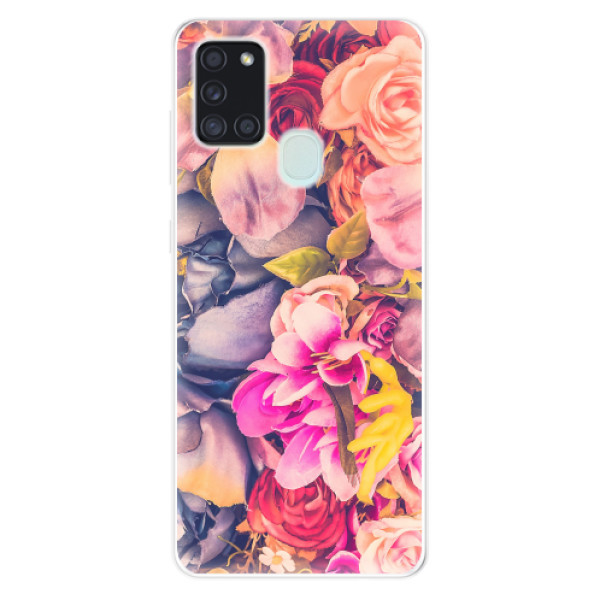 Odolné silikonové pouzdro iSaprio - Beauty Flowers - Samsung Galaxy A21s