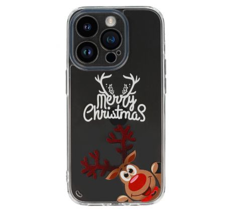 Tel Protect Christmas průhledné pouzdro pro Samsung A34 5G - vzor 1 Veselé sobí Vánoce